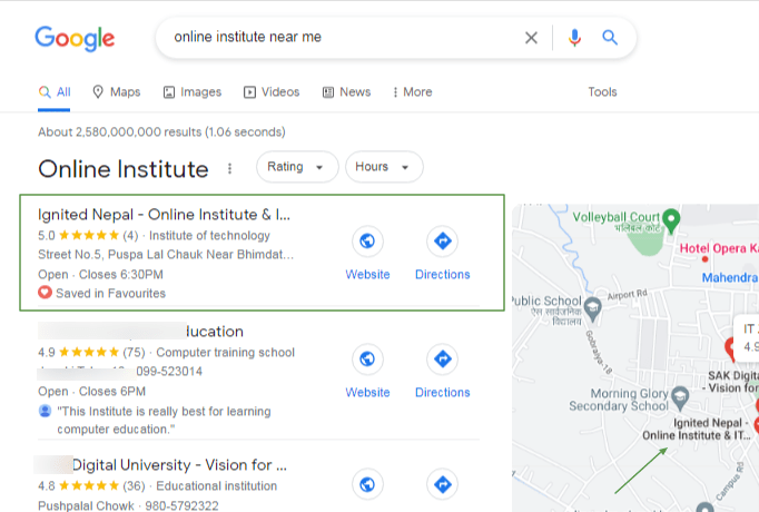 online institute near me Google Search